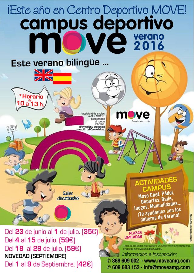 The Campus Deportivo de Verano'2016 "MOVE" will be bilingual and offers up to four different shifts during the summer, Foto 2