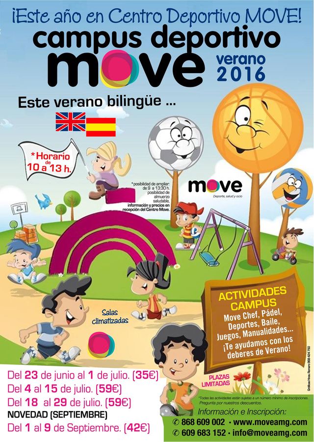 El Campus Deportivo de Verano´2016 “MOVE” será bilingüe y ofrece hasta cuatro turnos diferentes durante el verano - 2, Foto 2