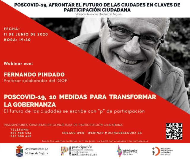 Fernando Pindado participa el jueves en las Jornadas de videoconferencias Poscovid-19, afrontar el futuro de las ciudades en claves - 1, Foto 1