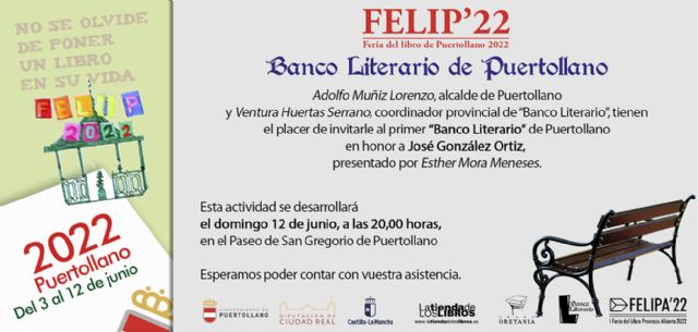 José González Ortiz clausurará la Feria del Libro de Puertollano, con la inauguración de su Banco Literario - 1, Foto 1