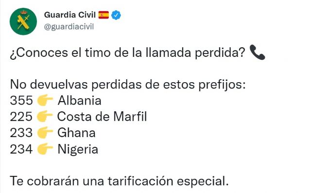 La Guardia Civil alerta: no cojas el teléfono si ves estos prefijos - 2, Foto 2