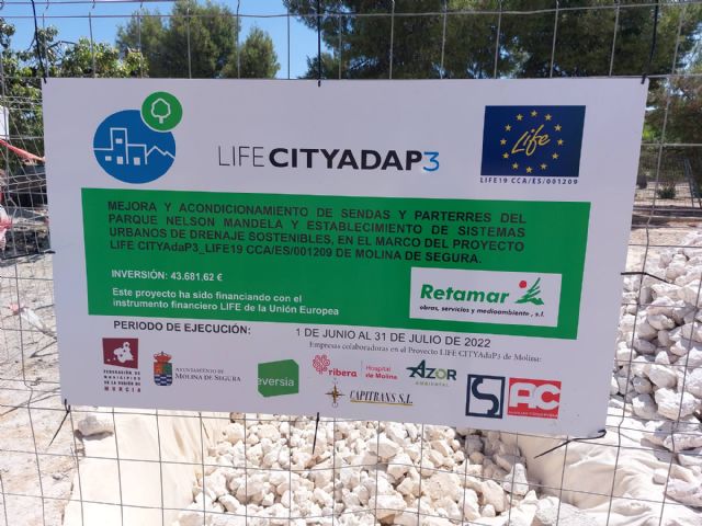 Comienzan los trabajos de adaptación al cambio climático del Parque Nelson Mandela en Molina de Segura, en el marco del proyecto europeo LIFE CITYAdaP3 - 1, Foto 1