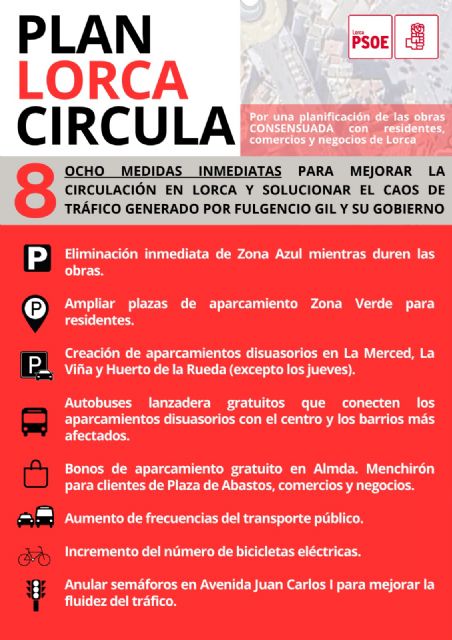 Casalduero propone el Plan Lorca Circula para solucionar los problemas de tráfico y aparcamiento ante la inacción del gobierno de Gil Jódar - 2, Foto 2