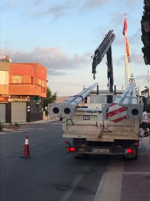 Próxima a finalizar la instalación  de iluminación impulsada por Juan Agüera (MC Cartagena) en la antigua carretera que une Cuesta Blanca, Los Puertos y Tallante - 4, Foto 4