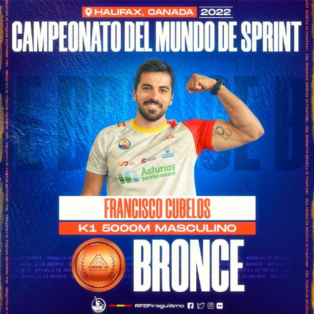 Paco Cubelos completa un mundial histórico logrando el bronce en K1 5.000 metros - 1, Foto 1