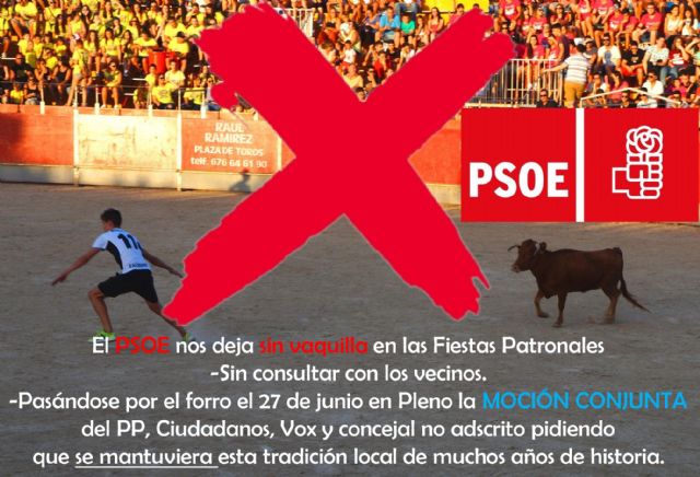 La vaquilla, la gran ausente de las Fiestas Patronales 2022 de Las Torres de Cotillas - 1, Foto 1