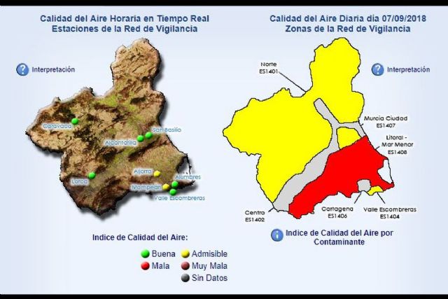 Activado el nivel 2 por superación del nivel de partículas en La Aljorra - 1, Foto 1