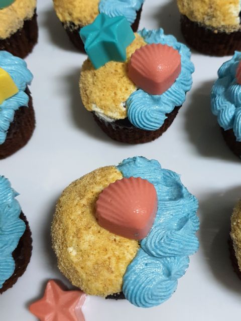 Receta: ¡CUPCAKES PLAYEROS! Con su efecto mar y arena - 4, Foto 4