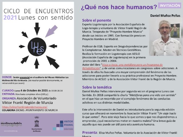 ¿Qué nos hace humanos?, Daniel Muñoz Peñas - 1, Foto 1