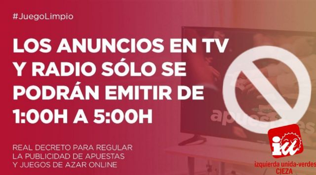 IU-Verdes de Cieza celebra el fin de la publicidad de las casas de apuestas - 1, Foto 1