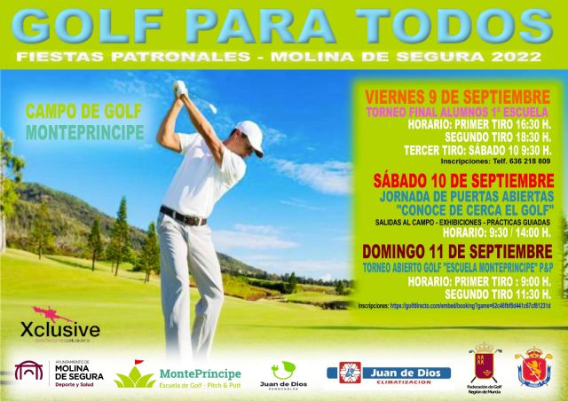 El Campo de Golf de Montepríncipe acoge la actividad GOLF PARA TODOS los días 9, 10 y 11 de septiembre, dentro de la programación de las Fiestas Patronales 2022 de Molina de Segura - 4, Foto 4