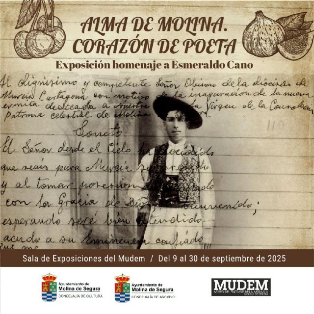 La Sala de Exposiciones del MUDEM acoge la exposición ALMA DE MOLINA, CORAZÓN DE POETA, homenaje a Esmeraldo Cano, del 9 al 30 de septiembre - 1, Foto 1