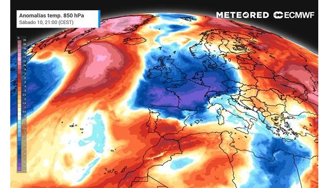 Nevará a partir de los 1400 metros en la cordillera cantábrica y en cotas más bajas en los Pirineos  Una masa de aire polar llegará por el norte de la Península Ibérica el sábado., Foto 1