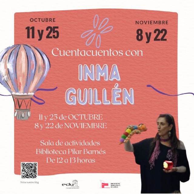 La actriz y cuentacuentos lorquina Inma Guillén inaugura el ciclo Sábados de cuento, una iniciativa dirigida al fomento de la lectura entre los más pequeños - 1, Foto 1
