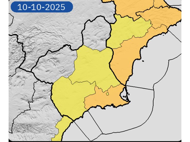 Fenómenos adversos de nivel amarillo por lluvia y tormenta en la Región de Murcia para el día 10 de Octubre - 1, Foto 1