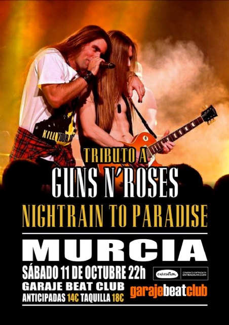 El mejor tributo a Guns N’ Roses hará vibrar Murcia con Nightrain to Paradise - 2, Foto 2