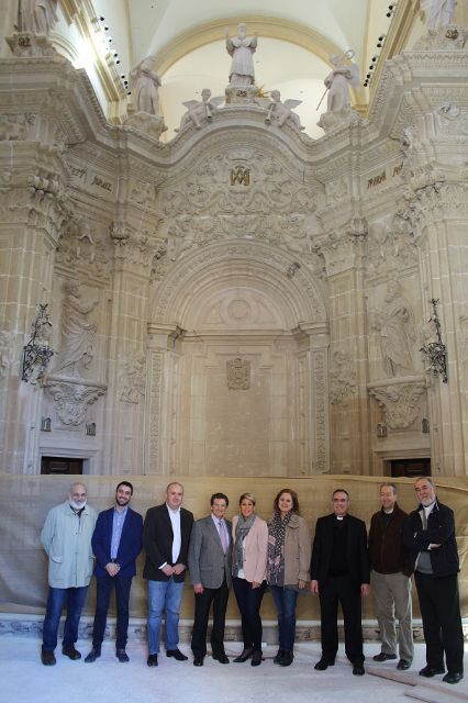 El Alcalde de Lorca y la Consejera de Cultura visitan las obras de restauración de la Colegiata de San Patricio de Lorca - 3, Foto 3