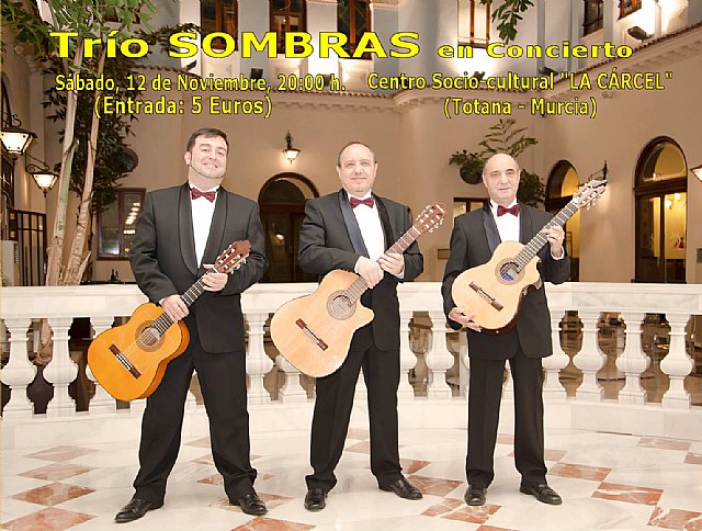El Trío Sombras ofrecerá un concierto este sábado en el centro Sociocultural de La Cárcel - 1, Foto 1