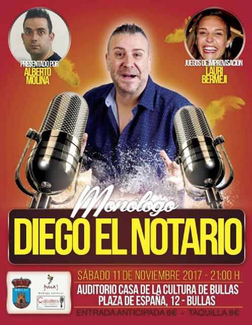 El humor de Diego 'El Notario' este sábado en la Casa de Cultura - 1, Foto 1