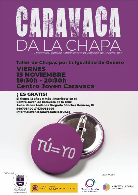 Caravaca da la chapa, el taller juvenil con el que arrancan las actividades de sensibilización del ‘Día Internacional contra la Violencia de Género’ - 1, Foto 1