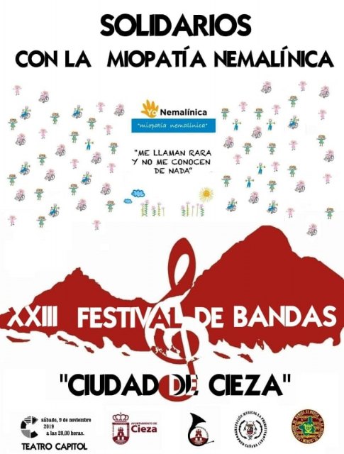 El XXIII Festival de Bandas Ciudad de Cieza destinará la recaudación a Yo Nemanlínica - 1, Foto 1