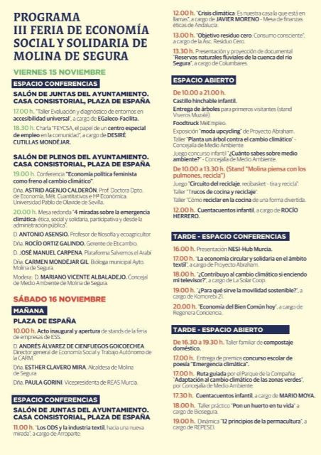 La 3ª Feria de Economía Social y Solidaria de Molina de Segura pone su foco en la emergencia climática y un modelo económico sostenible - 1, Foto 1