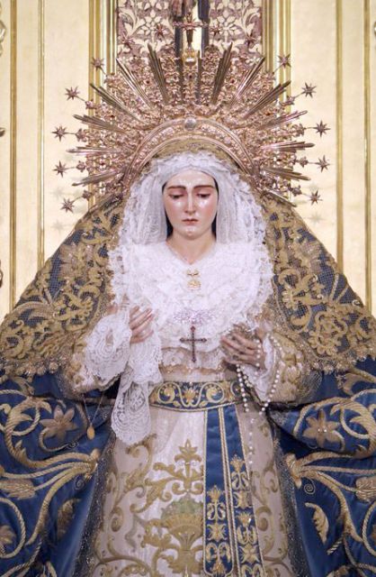 La Virgen de las Angustias de Alcalá del Río se viste de celeste en la festividad de la Inmaculada - 3, Foto 3