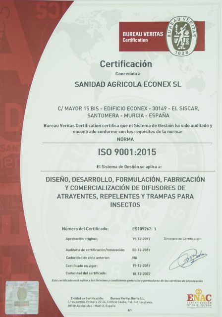 Econex consigue el certificado de calidad iso 9001:2015 - 1, Foto 1