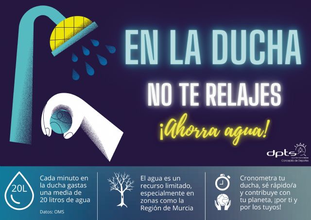 El Ayuntamiento de Lorca pone en marcha una campaña para promover el ahorro de agua en las duchas de las instalaciones deportivas municipales - 2, Foto 2
