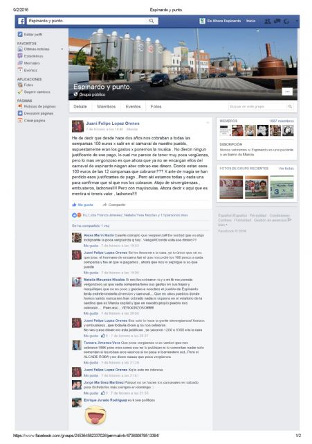 Comunicado de la vocalía del grupo municipal Ahora Murcia en la junta municipal de Espinardo - 1, Foto 1