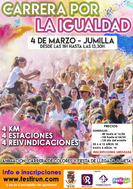 Jumilla organizará una carrera de colores por la igualdad el próximo 4 de marzo - 1, Foto 1