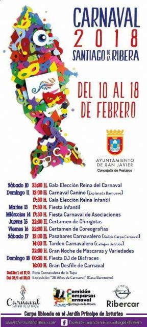 La Gala de Elección de Reina 2018 abre mañana sábado la 30 edición del Carnaval de Santiago de la Ribera - 2, Foto 2