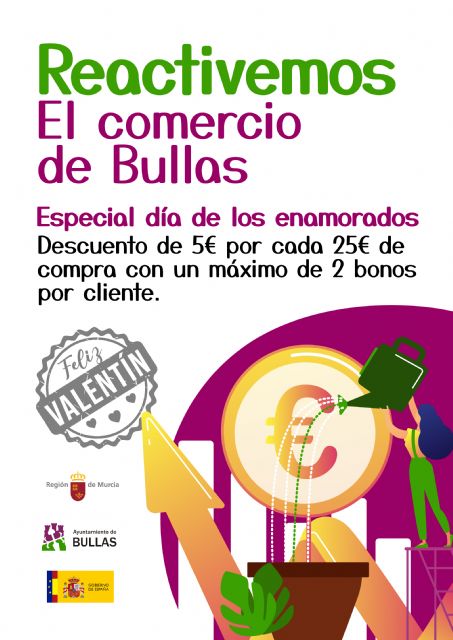 La Concejalía de Comercio lanza la campaña Reactivemos el comercio de Bullas coincidiendo con San Valentín - 1, Foto 1