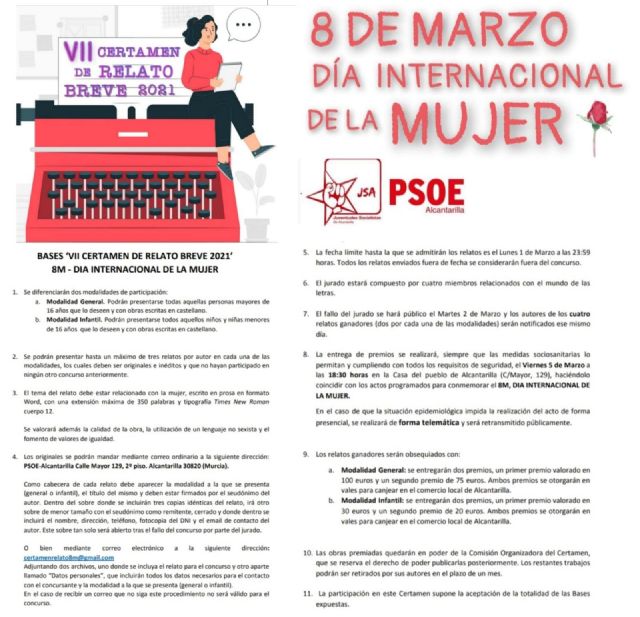 VII Certamen de Relato Breve por el Día Internacional de la Mujer - 1, Foto 1