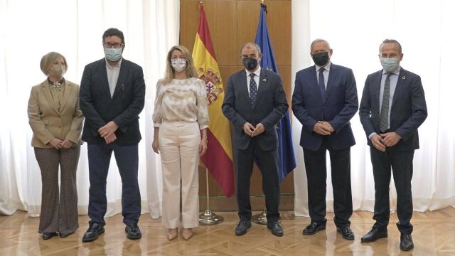 La vicepresidenta Yolanda Díaz recibe a Juan Antonio Pedreño como presidente de CEPES para analizar la Reforma Laboral en las empresas de la Economía Social - 1, Foto 1
