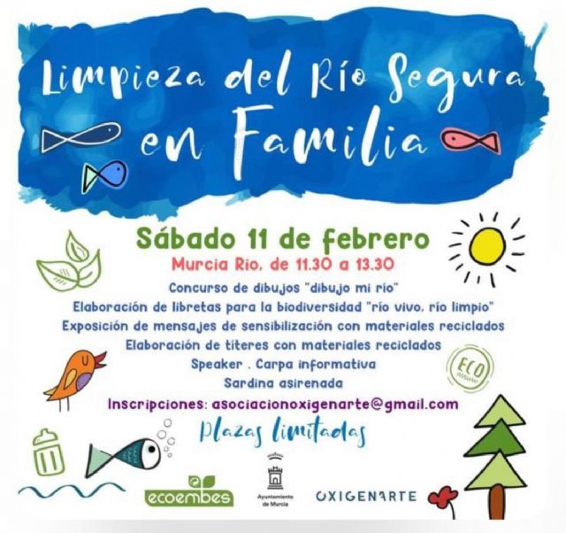 Murcia celebra el próximo sábado la actividad 'Limpieza del río Segura en familia' - 1, Foto 1