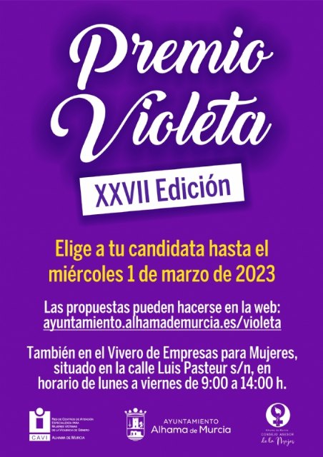 Abierto el plazo de presentación de candidaturas para el XXVII Premio Violeta - 1, Foto 1