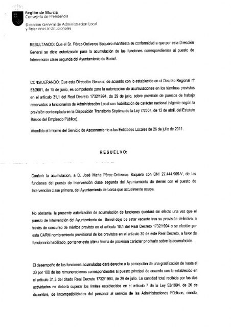 El Ayuntamiento de Lorca rechaza el nuevo ataque de Ciudadanos contra funcionarios municipales - 2, Foto 2