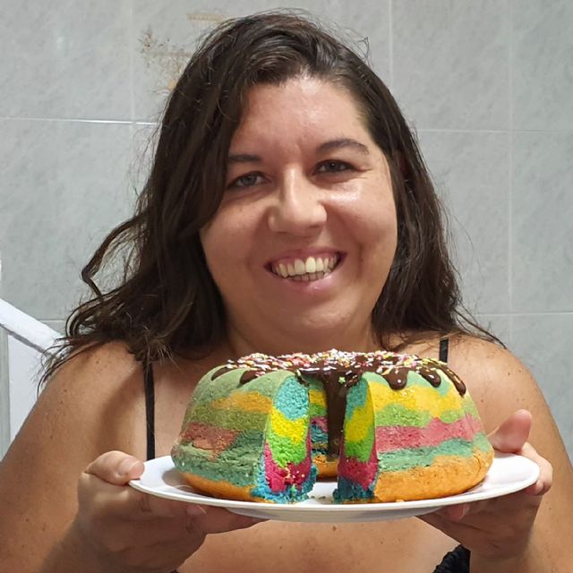 ¡¡¡BIZCOCHO ARCOÍRIS!!! Receta casera y creativa - 1, Foto 1