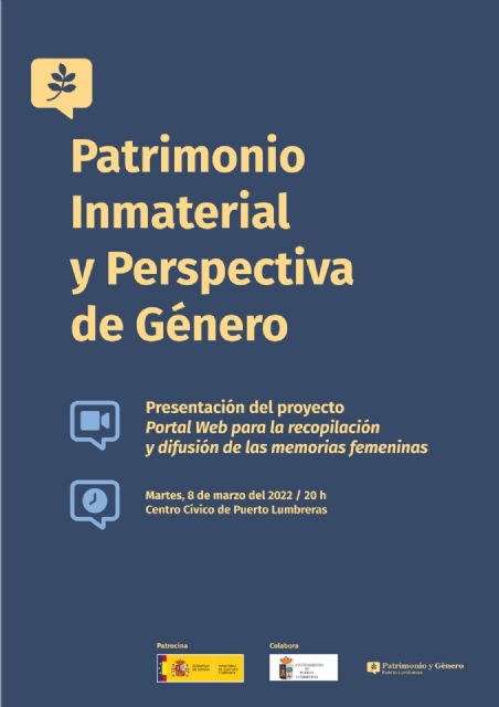 Patrimonio Cultural Inmaterial crea un portal web para la recopilación y difusión de las tradiciones y costumbres de Puerto Lumbreras desde la perspectiva de la mujer lumbrerense - 1, Foto 1
