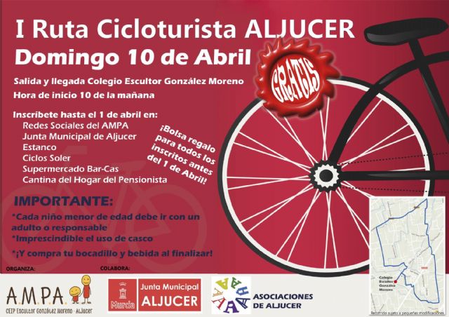 Mañana se celebra la I Ruta Cicloturista de Aljucer, con 230 inscritos - 1, Foto 1