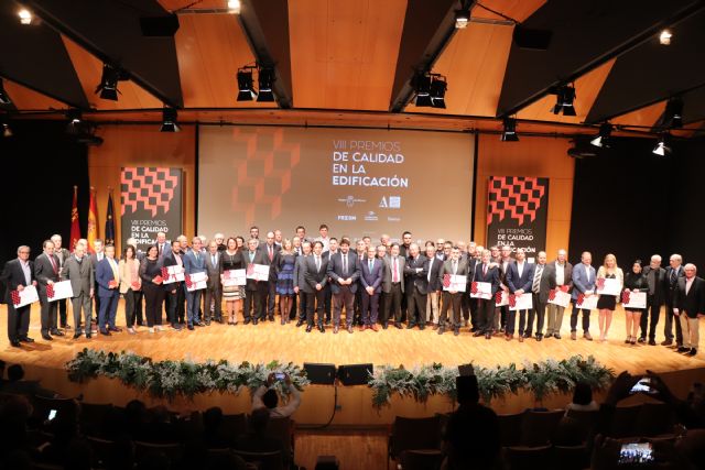 Fernando López Miras asiste al acto de entrega de los VIII Premios de Calidad en la Edificación de la Región - 1, Foto 1
