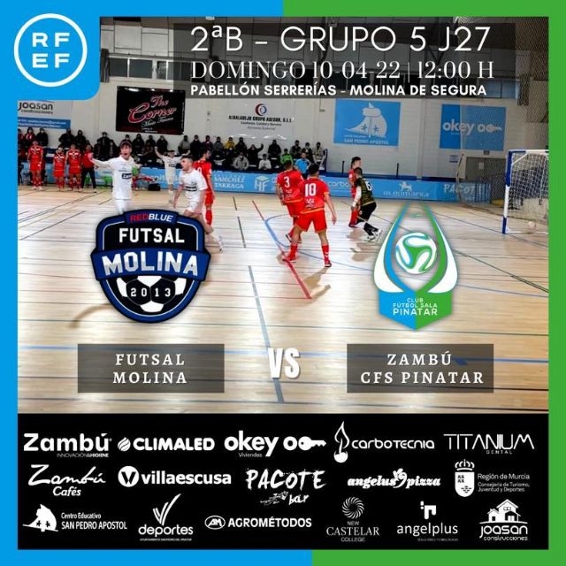PREVIA 2°B: Futsal Molina - Zambú CFS Pinatar: derbi de necesidades opuestas en Molina - 1, Foto 1