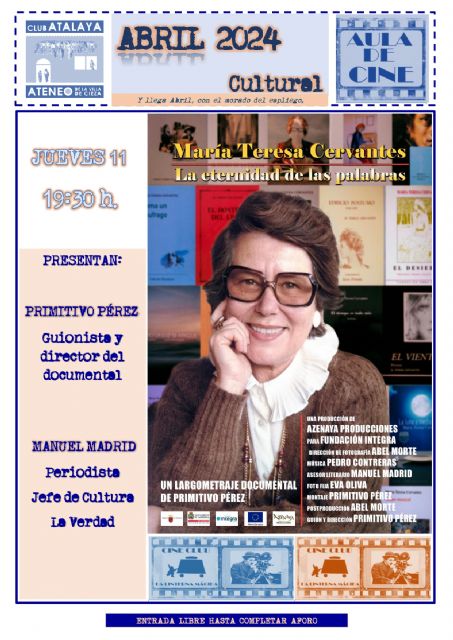 Aula de cine: la vida y obra de María Teresa Cervantes, en un documental - 1, Foto 1