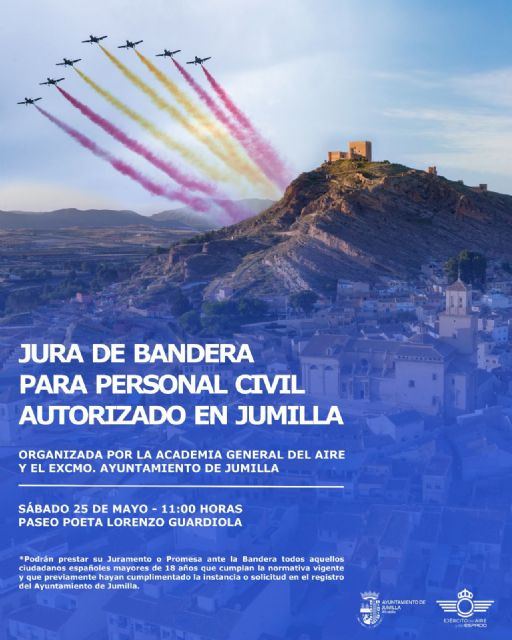 Abierto el plazo de inscripción para la Jura de Bandera Civil del próximo 25 de mayo en Jumilla - 1, Foto 1