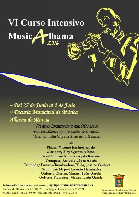 El VI Curso Intensivo de Msica 2016 se celebrar del lunes 27 de junio a sbado 2 de julio, Foto 2