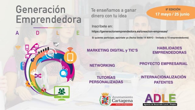 La ADLE ayuda a los emprendedores de Cartagena a poner en marcha sus empresas con Generación Emprendedora Creación - 1, Foto 1