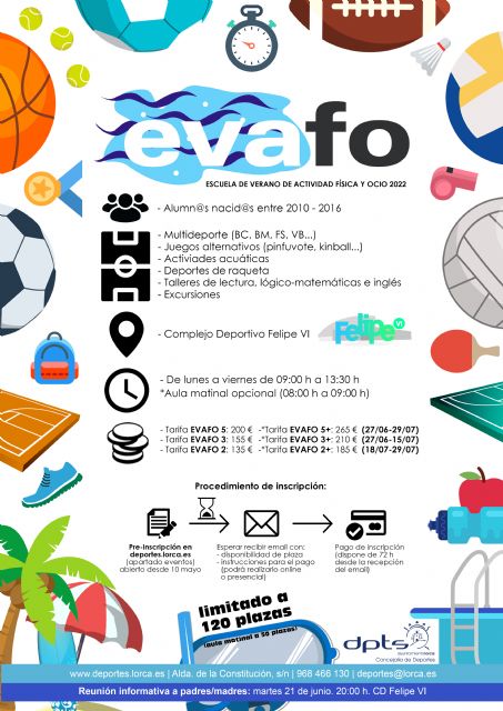 Regresa la escuela de verano de actividad física y ocio (EVAFO) incluyendo aula matinal y más disciplinas educativas - 1, Foto 1