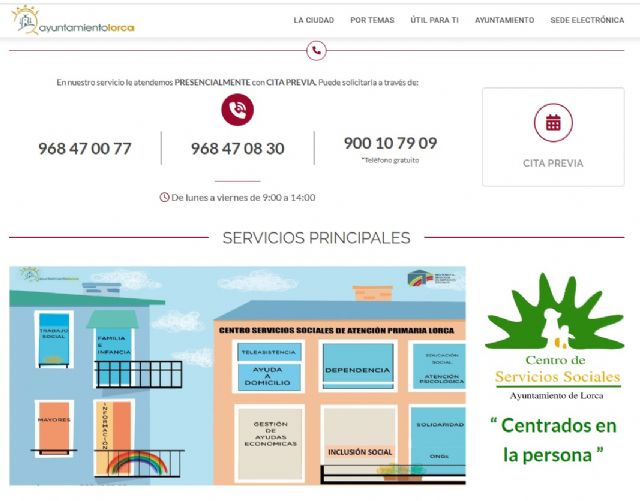 Los usuarios y usuarias de Servicios Sociales de Atención Primaria pueden acceder a toda la información y realizar consultas a través de la web del Ayuntamiento de Lorca - 1, Foto 1