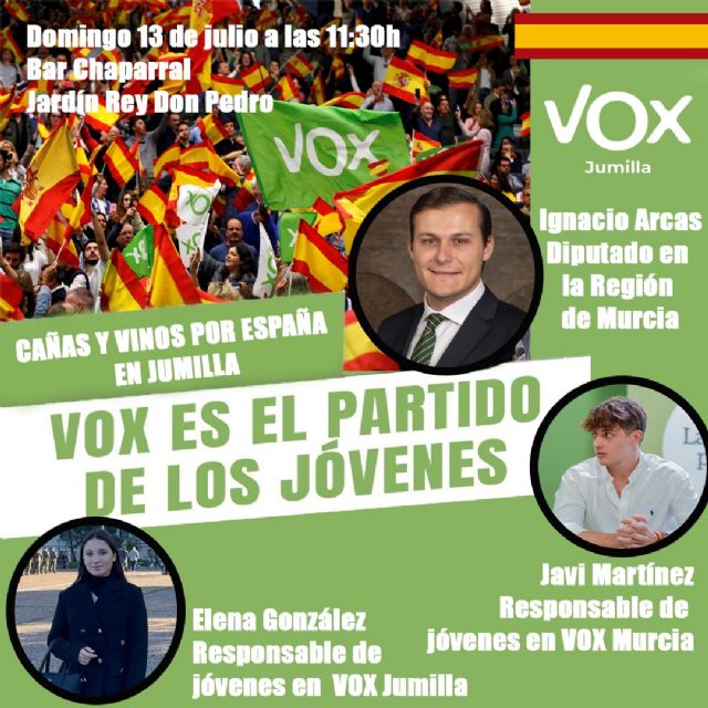VOX Jumilla invita a los jóvenes a participar en política con el evento Cañas y vinos por España - 1, Foto 1